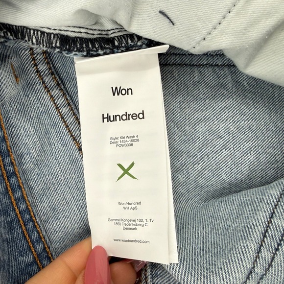 Won Hundred Kiri Wash 4 Denim Jeans Light Wash Wide Leg Made in Italy W28 L34 - Picture 7 of 16
